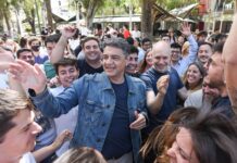 Jorge Macri y Larreta junto a jóvenes en Vicente López