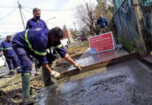 Infraestructura urbana: avanza el Plan Municipal de Veredas en Troncos del Talar y Don Torcuato