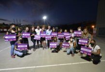 JULIO Y GISELA ZAMORA ACOMPAÑARON UN ENCUENTRO DE FÚTBOL FEMENINO EN EL POLIDEPORTIVO ÑATO ERRECART